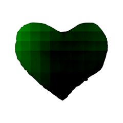 Zappwaits-green Standard 16  Premium Heart Shape Cushions by zappwaits