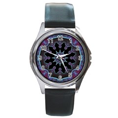 Framed Mandala Round Metal Watch by MRNStudios