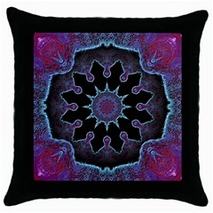 Framed Mandala Throw Pillow Case (black) by MRNStudios