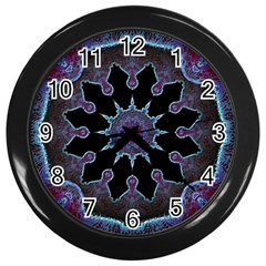 Framed Mandala Wall Clock (black) by MRNStudios