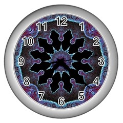 Framed Mandala Wall Clock (silver) by MRNStudios