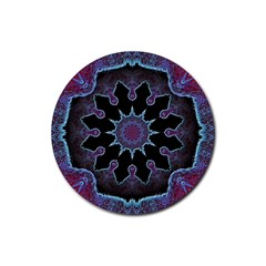 Framed Mandala Rubber Round Coaster (4 Pack)  by MRNStudios