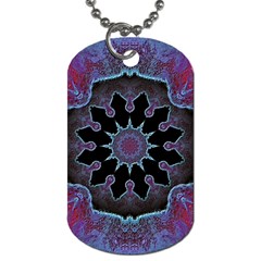 Framed Mandala Dog Tag (two Sides) by MRNStudios