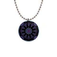 Framed Mandala 1  Button Necklace by MRNStudios