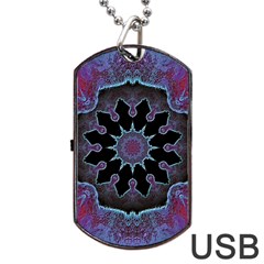 Framed Mandala Dog Tag Usb Flash (one Side) by MRNStudios