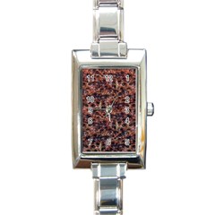 Warm Abstract Surface Print Rectangle Italian Charm Watch by dflcprintsclothing