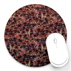 Warm Abstract Surface Print Round Mousepads by dflcprintsclothing