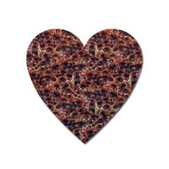 Warm Abstract Surface Print Heart Magnet by dflcprintsclothing