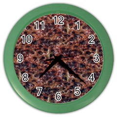 Warm Abstract Surface Print Color Wall Clock by dflcprintsclothing