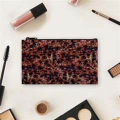 Warm Abstract Surface Print Cosmetic Bag (small) by dflcprintsclothing