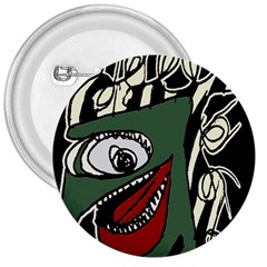 Monster Bird Portrait Illustration 3  Buttons