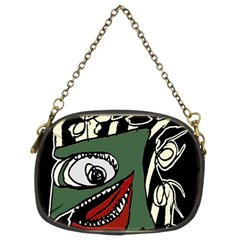 Monster Bird Portrait Illustration Chain Purse (two Sides)