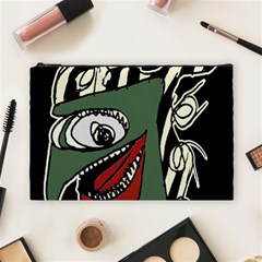 Monster Bird Portrait Illustration Cosmetic Bag (large) by dflcprintsclothing