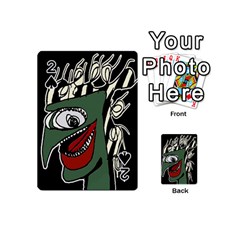 Monster Bird Portrait Illustration Playing Cards 54 Designs (mini) by dflcprintsclothing