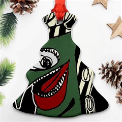 Monster Bird Portrait Illustration Christmas Tree Ornament (two Sides)