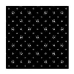 Black And White Funny Monster Print Pattern Tile Coaster Front