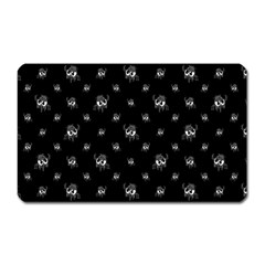 Black And White Funny Monster Print Pattern Magnet (rectangular) by dflcprintsclothing