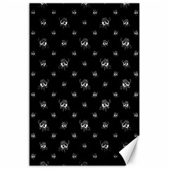 Black And White Funny Monster Print Pattern Canvas 20  X 30  by dflcprintsclothing