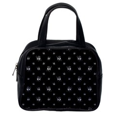 Black And White Funny Monster Print Pattern Classic Handbag (one Side)