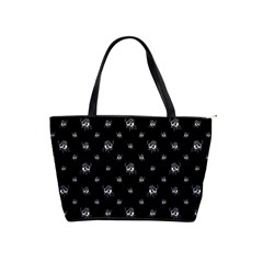 Black And White Funny Monster Print Pattern Classic Shoulder Handbag by dflcprintsclothing