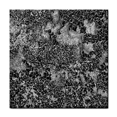 Grey And White Grunge Camouflage Abstract Print Tile Coaster by dflcprintsclothing