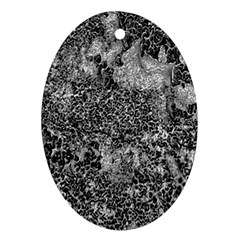 Grey And White Grunge Camouflage Abstract Print Oval Ornament (two Sides) by dflcprintsclothing