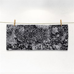 Grey And White Grunge Camouflage Abstract Print Hand Towel by dflcprintsclothing