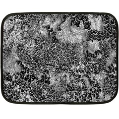 Grey And White Grunge Camouflage Abstract Print Fleece Blanket (mini) by dflcprintsclothing