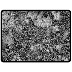 Grey And White Grunge Camouflage Abstract Print Fleece Blanket (large) 