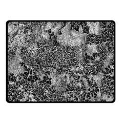 Grey And White Grunge Camouflage Abstract Print Double Sided Fleece Blanket (small) 