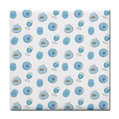 Aquarium With Fish Tile Coaster by SychEva