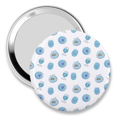 Aquarium With Fish 3  Handbag Mirrors by SychEva