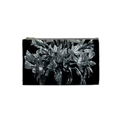 Black And White Lilies Botany Motif Print Cosmetic Bag (small) by dflcprintsclothing