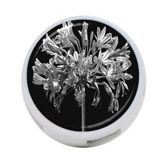 Black And White Lilies Botany Motif Print 4-port Usb Hub (two Sides) by dflcprintsclothing