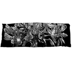 Black And White Lilies Botany Motif Print Body Pillow Case (dakimakura) by dflcprintsclothing