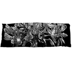 Black And White Lilies Botany Motif Print Body Pillow Case Dakimakura (two Sides) by dflcprintsclothing