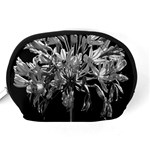 Black And White Lilies Botany Motif Print Accessory Pouch (Medium) Back