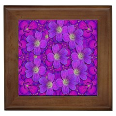 Fantasy Flowers In Paradise Calm Style Framed Tile by pepitasart