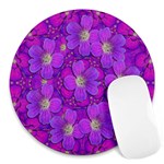 Fantasy Flowers In Paradise Calm Style Round Mousepads Front