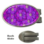 Fantasy Flowers In Paradise Calm Style Money Clips (Oval)  Front