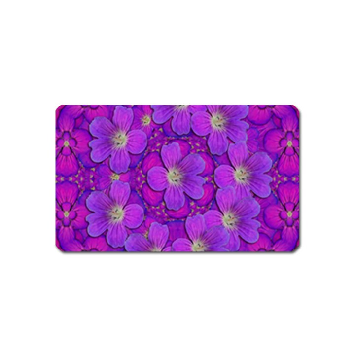 Fantasy Flowers In Paradise Calm Style Magnet (Name Card)