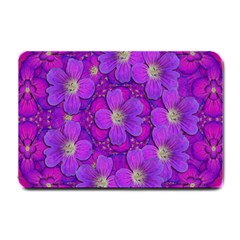 Fantasy Flowers In Paradise Calm Style Small Doormat  by pepitasart