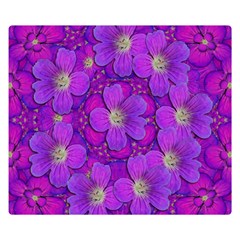 Fantasy Flowers In Paradise Calm Style Double Sided Flano Blanket (small)  by pepitasart