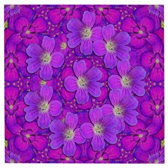 Fantasy Flowers In Paradise Calm Style Wooden Puzzle Square by pepitasart