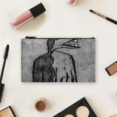 Sketchy Style Bird Drawing Cosmetic Bag (small) by dflcprintsclothing