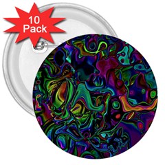 Brain Melt 3  Buttons (10 Pack)  by MRNStudios