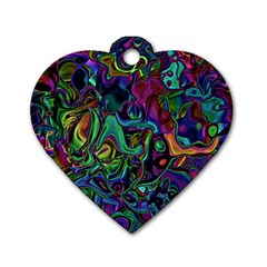 Brain Melt Dog Tag Heart (one Side) by MRNStudios