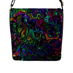 Brain Melt Flap Closure Messenger Bag (l) by MRNStudios