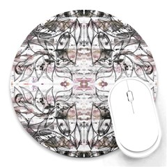 Artwork Repeats I Round Mousepads by kaleidomarblingart