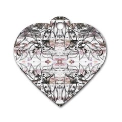 Artwork Repeats I Dog Tag Heart (one Side) by kaleidomarblingart